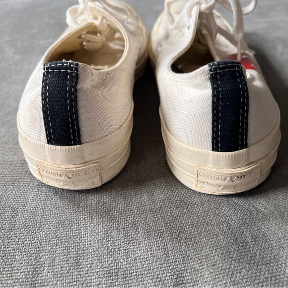 Converse Comme De Garçons PLAY White Low Top Sneakers 10 - Picture 6 of 7